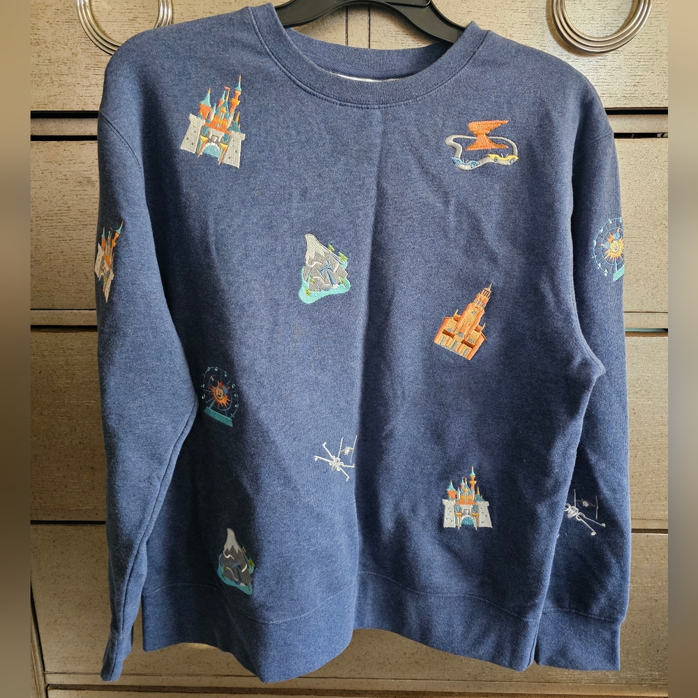 Disney Men's Navy Graphic Crewneck Sweater